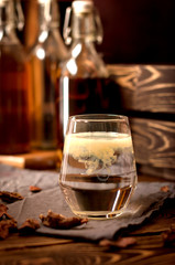 Tincture alcohol  propolis  herbs mixed glass water
