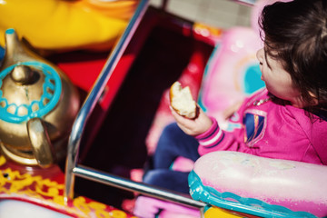 Little Girl On Carousel