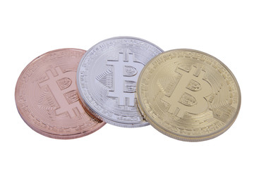 gold silver and bronze coins bitcoin