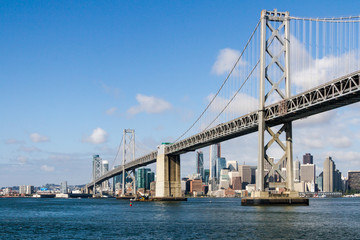 Fototapeta na wymiar The Bay Bridge and San Francisco Skyline