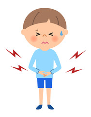 男の子　お腹が痛い