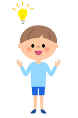 男の子　ひらめく