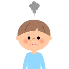 Obraz premium 男の子 怒る