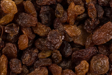 Sweet raisins background