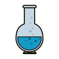 Chemistry flask lab icon vector illustration graphic design