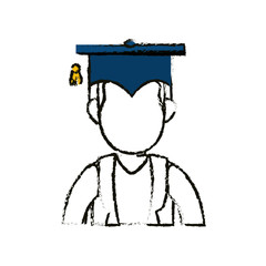 Student graduation hat icon vector illustration graphic design