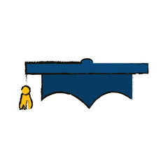 Student graduation hat icon vector illustration graphic design