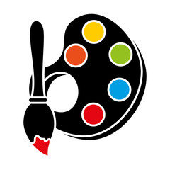 Paint palette art icon vector illustration graphic design