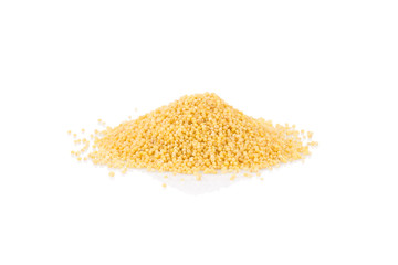 Dry millet isolated on white