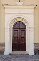 Fototapeta na wymiar One Old Wooden Doors