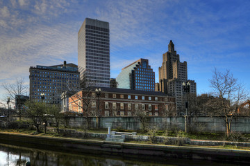 Fototapeta na wymiar View of downtown Providence in Rhode Island