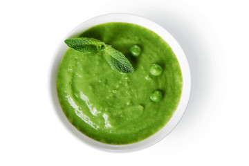 Fototapeta na wymiar pea green soup