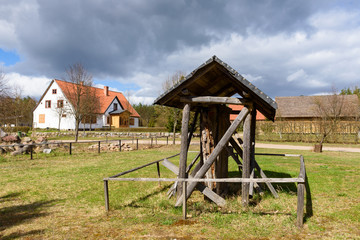 Fototapeta na wymiar Kashubian Ethnographic Park in Wdzydze Kiszewskie. Poland.