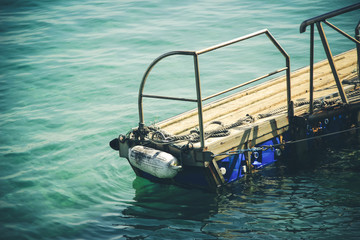 Sea dock, wooden pier