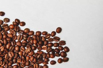 Coffee beans isolated on white background
