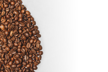 Coffee beans isolated on white background