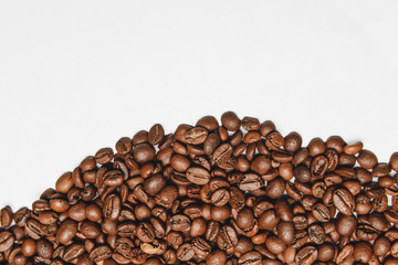 Coffee beans isolated on white background