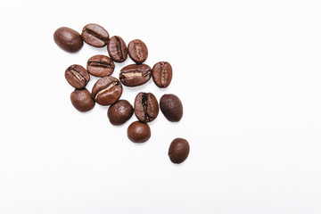 Coffee beans isolated on white background