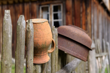 Old house in Kashubian Ethnographic Park in Wdzydze Kiszewskie. Poland.