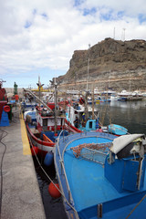 Fototapeta na wymiar Fischereihafen und Altstadt von Puerto de Mogan