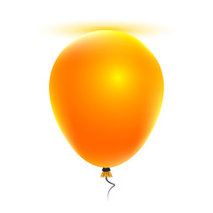 Orange helium balloon