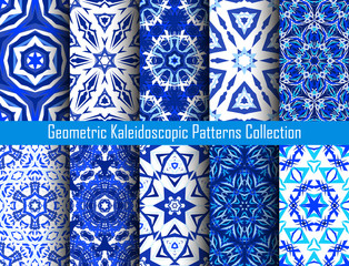 Kaleidoscope Decorative Blue Backgrounds