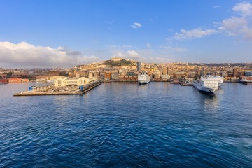 Fototapeta na wymiar Port of Naples, Italy