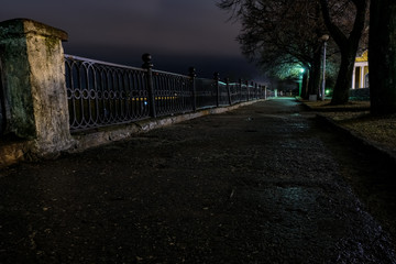 Old quay at night
