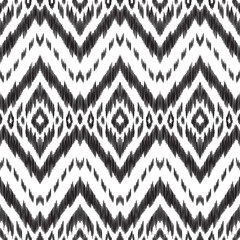 Black and white vector seamless pattern. Large tracery. Abstract ethnic print for fashion fabric, home decor textile, wallpaper, card and wrapping paper.