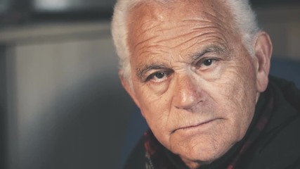sad and depressed old man