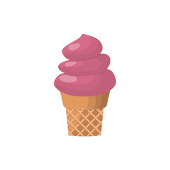 ice cream dessert vector illustration chocolate food sweet cold isolated icon snack cone tasty fruit frozen candy cartoon colorful wafer waffle bar
