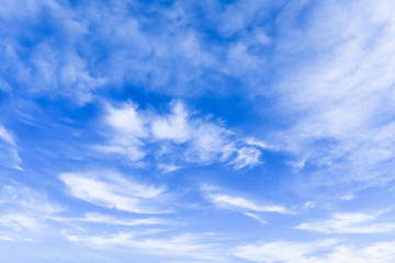 Blue sky with white clouds.