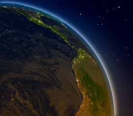 Eastern Pacific at night