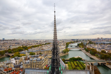 Obraz premium aerial view from Notre Dame de Paris