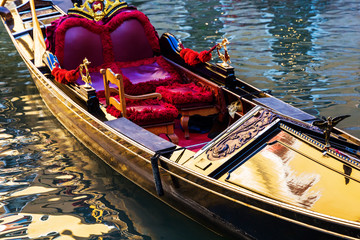 historical gondola in Venice, Italy
