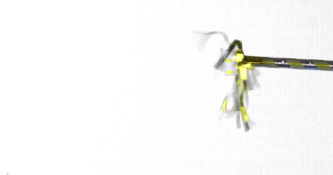 Yellow streamer, right top, 4K