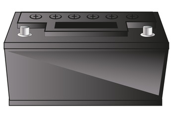 Fototapeta premium Battery car black