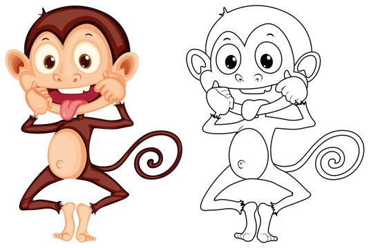 Doodle animal for monkey