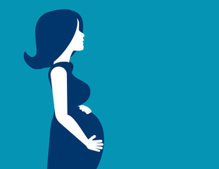 Mother with her baby. Concept Mother Day illustration. Vector women.