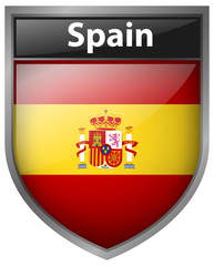 Fototapeta premium Icon design for flag of Spain