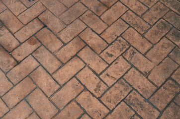 Grunge orange tile floor