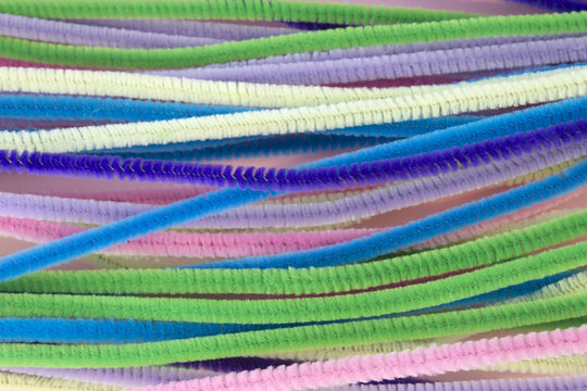 Pastel colored pipe cleaners