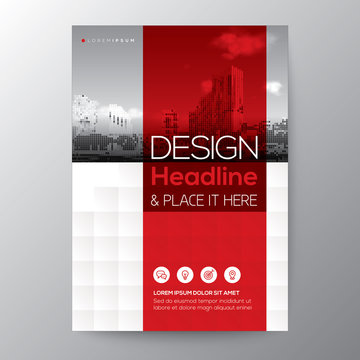 Red stripe graphic background for Brochure annual report cover Flyer Poster design Layout vector template