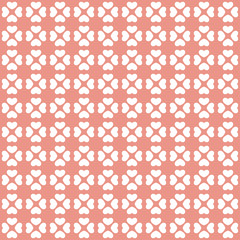 Fototapeta premium Modern classic elegant seamless heart flat pattern. The design element of web design. A decorative background. Vector illustration.