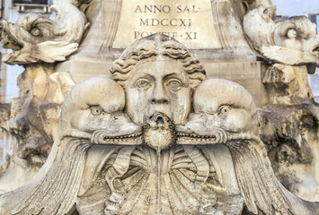Fontana del Pantheon in Rome, Italy