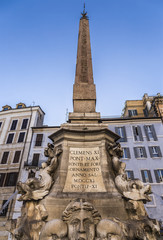 Fototapeta na wymiar Fontana del Pantheon in Rome, Italy