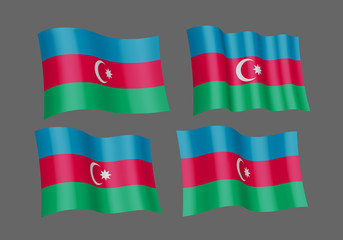 Flag of Azerbaijan, vector illustration