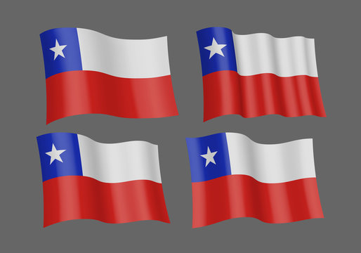 Chile Flag. Official colors and proportion correctly. National Chile flag. Chile Flag vector illustration. Chile Flag vector background.