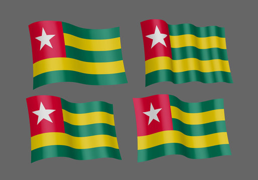 Flag of Togo. Vector. Accurate dimensions, element proportions and colors.
