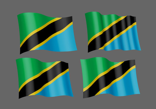 original and simple Tanzania flag isolated vector in official colors and Proportion Correctly
